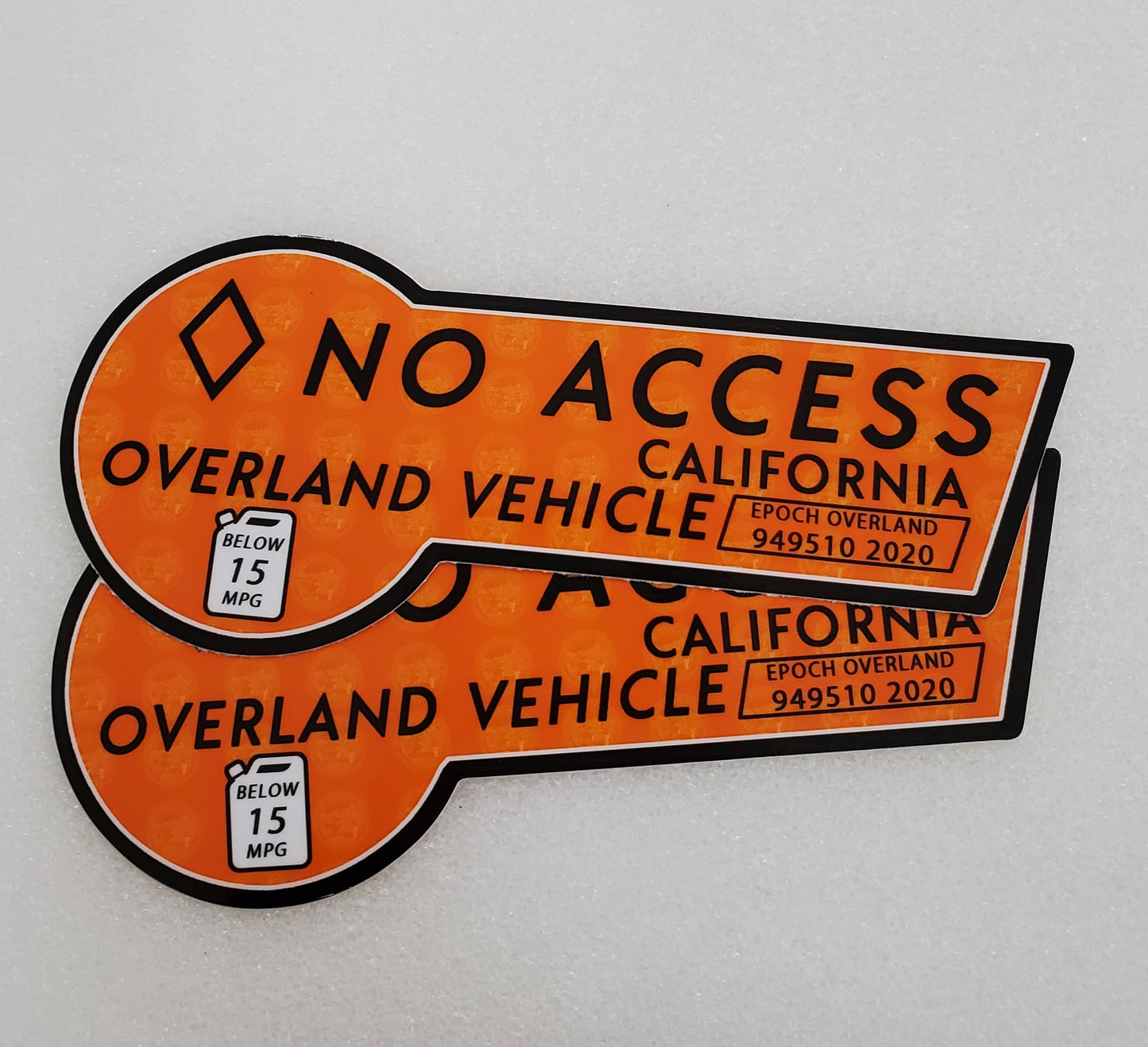 CA HOV No Access Decal Sticker
