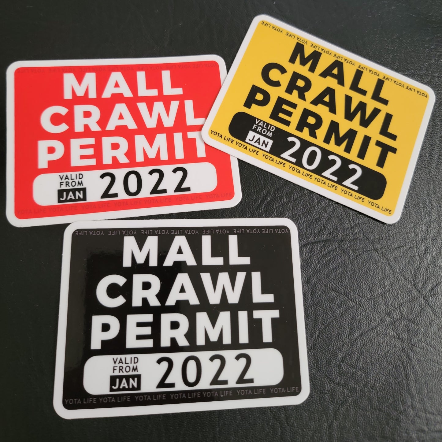 2022 MALL CRAWL PERMIT Decal PAIR