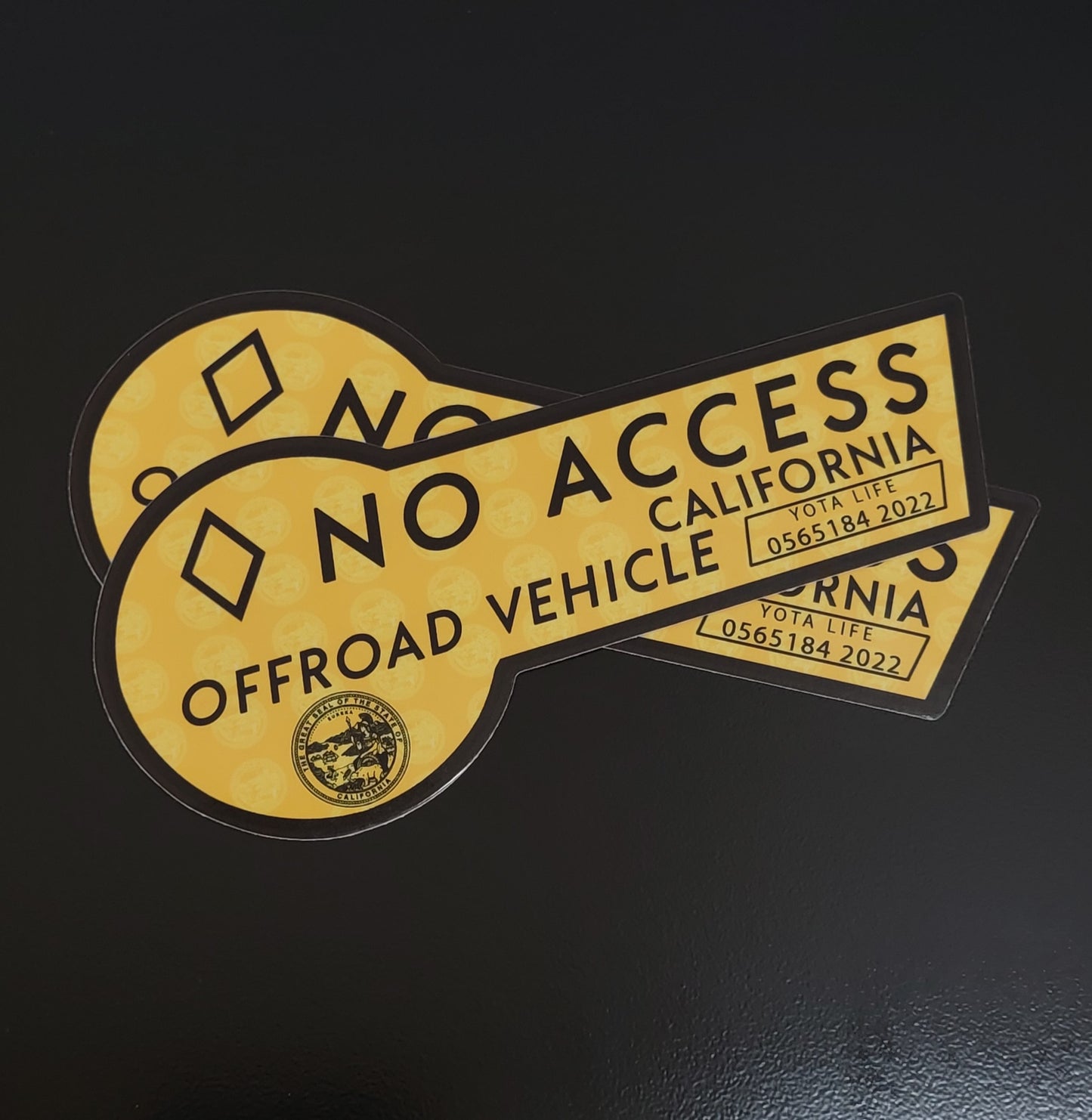 CA HOV No Access Decal Sticker