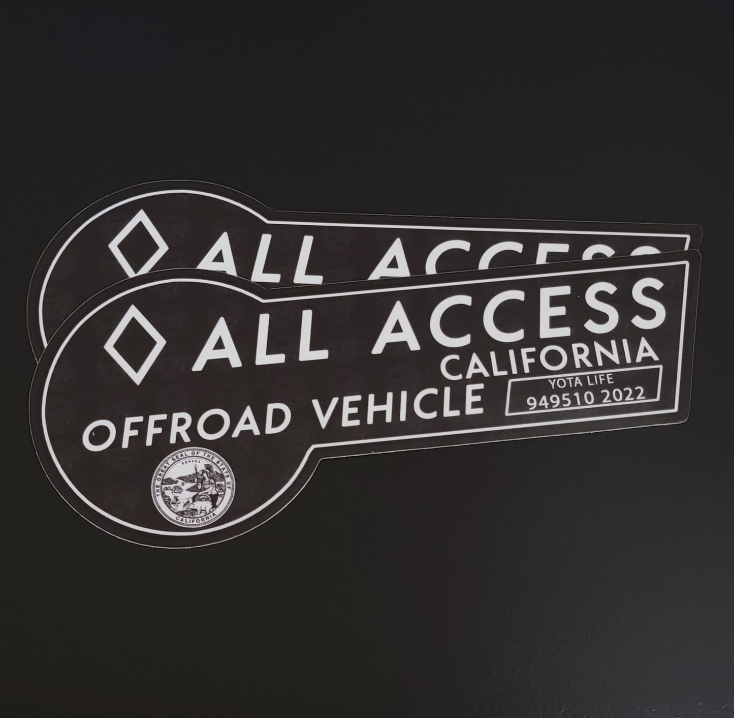 CA HOV No Access Decal Sticker