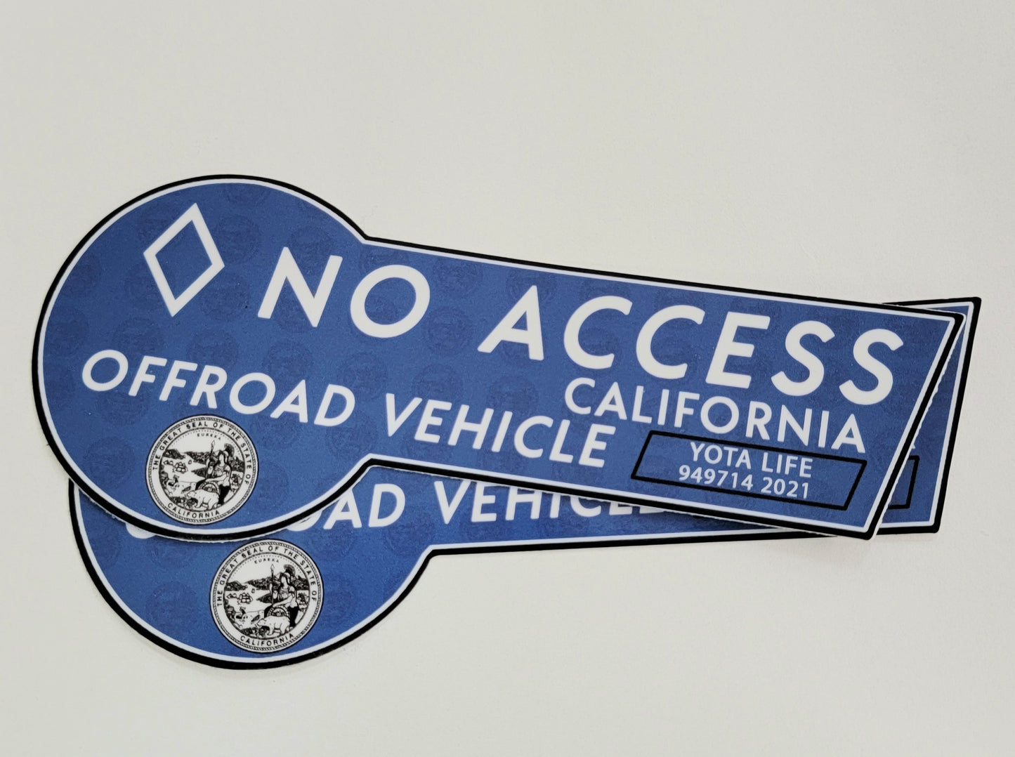 CA HOV No Access Decal Sticker