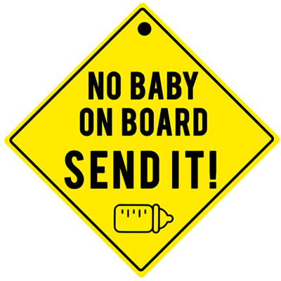 No Baby On Board Decal Sticker v2
