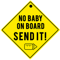 No Baby On Board Decal Sticker v2